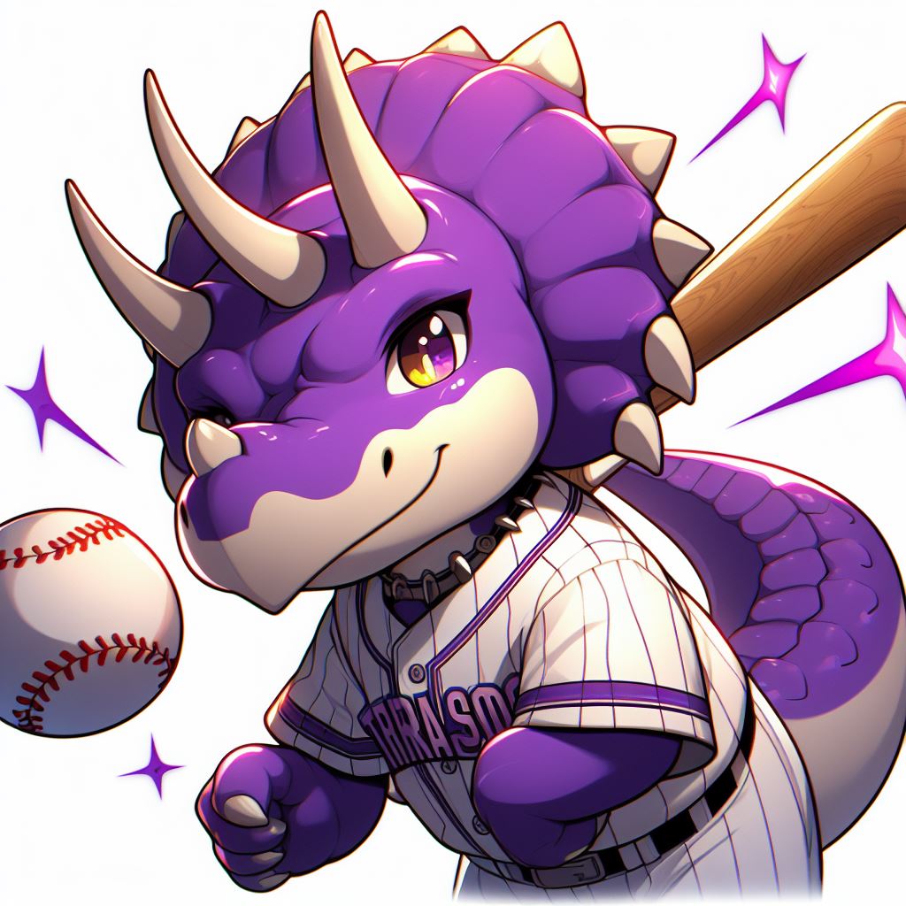 Dinger the Triceratops: Official Mascot of Colorado Rockies